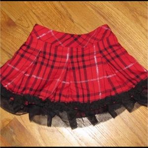 Little Girls Koala Kids Red Plaid Holiday Skirt